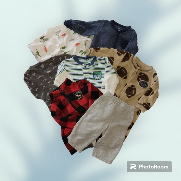 7-Pc. Carter's Cozy Fall and Winter Baby Boys Clothes, VGC - Picture 1 of 13
